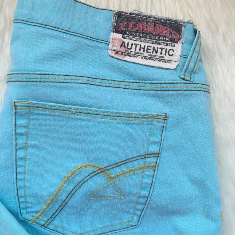Z. Cavaricci Sky Blue Cropped Jeans Size 9